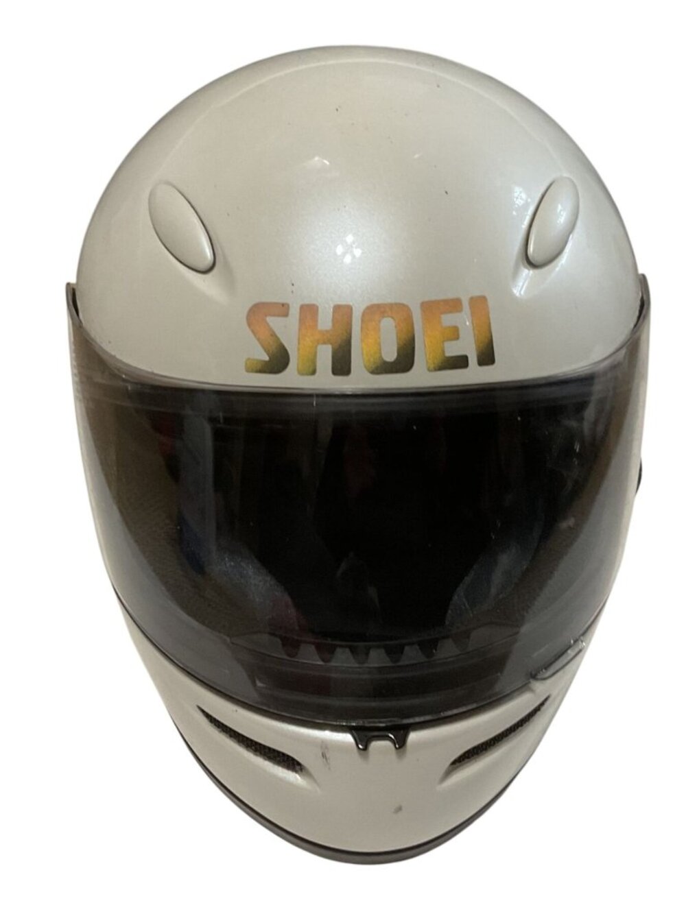 Shoei Z-11 DOT App Motorcycle Helmet Sz Large Pearl White w/ Flip-Up Visor As Is
